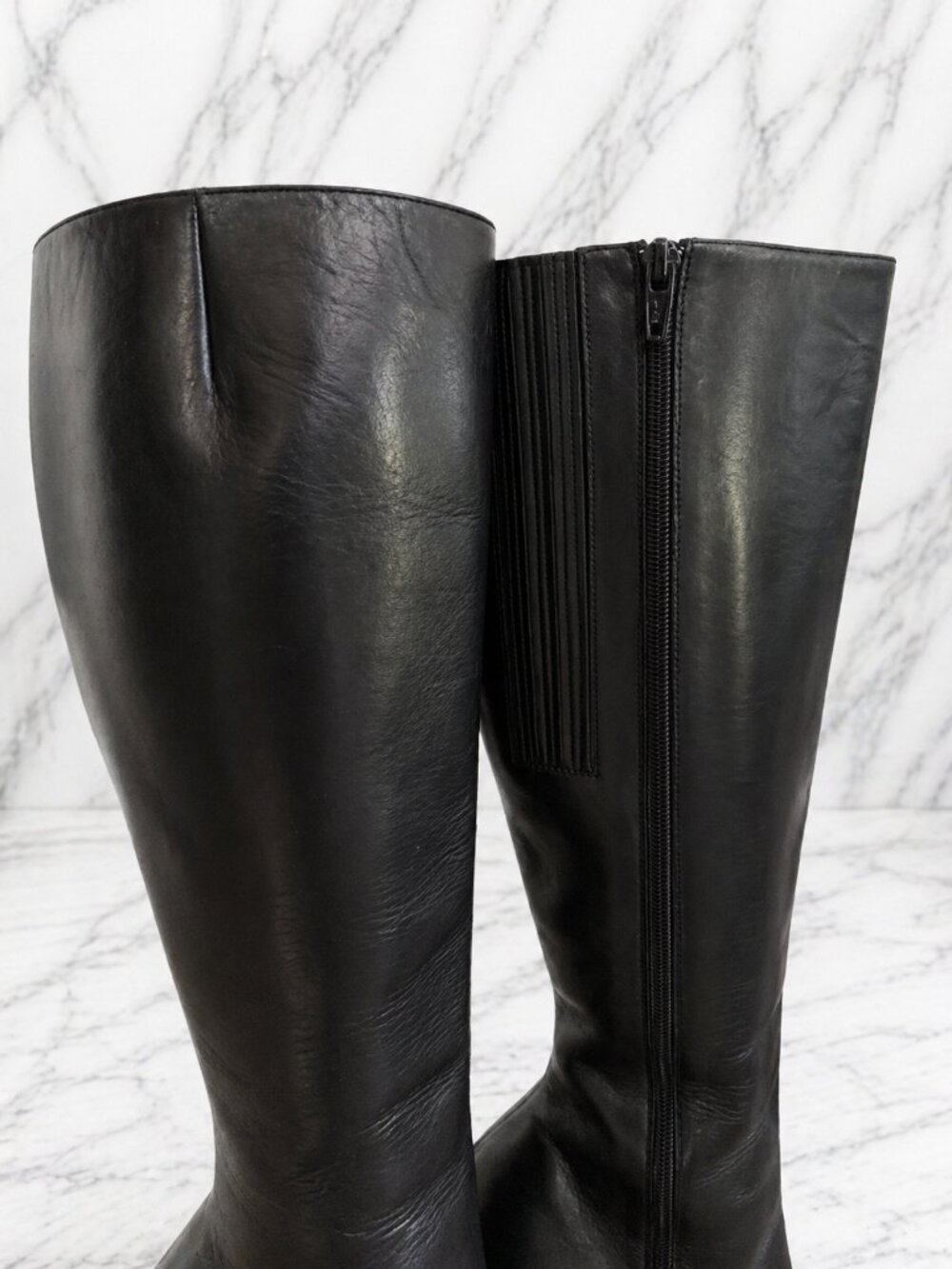 Christian Louboutin Black Napa Leather New Simple Botta Knee Length Boots 37 - Picture 5 of 15